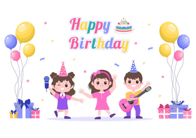 Birthday Party  Illustration