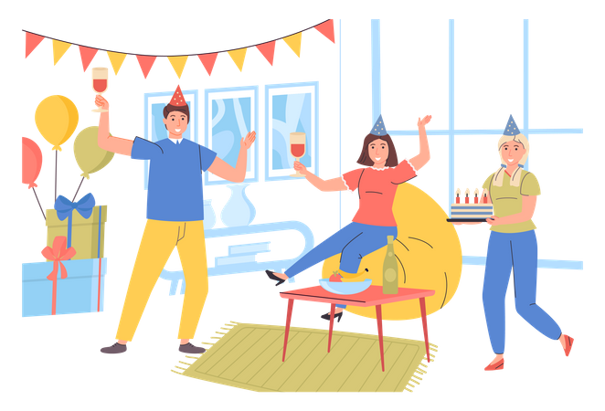 Birthday party  Illustration