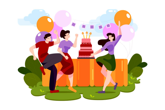 Birthday Party  Illustration