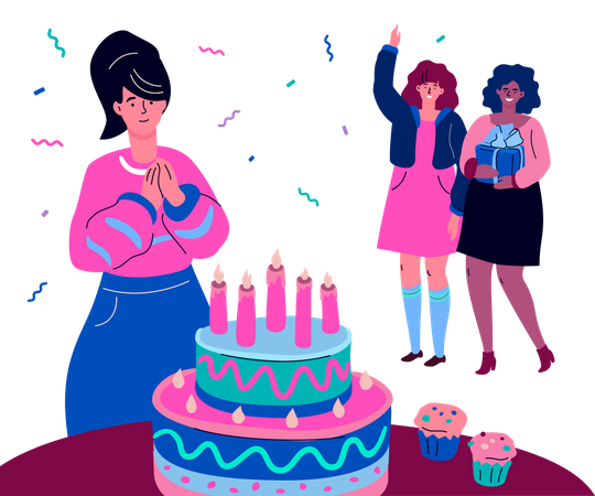 Birthday party  Illustration