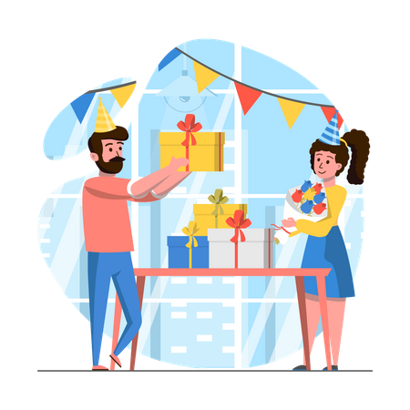 Birthday party  Illustration