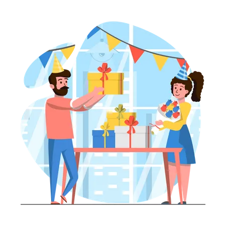 Birthday party  Illustration