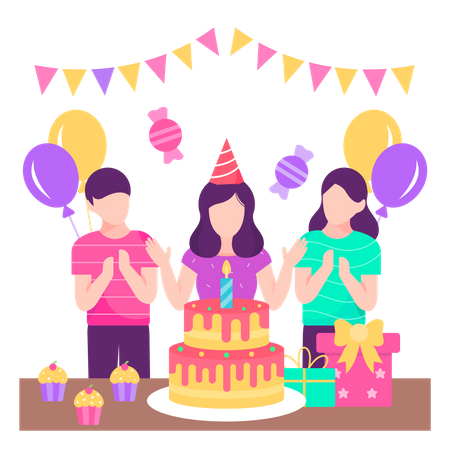 Birthday Party  Illustration