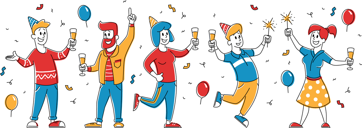 Birthday Party  Illustration