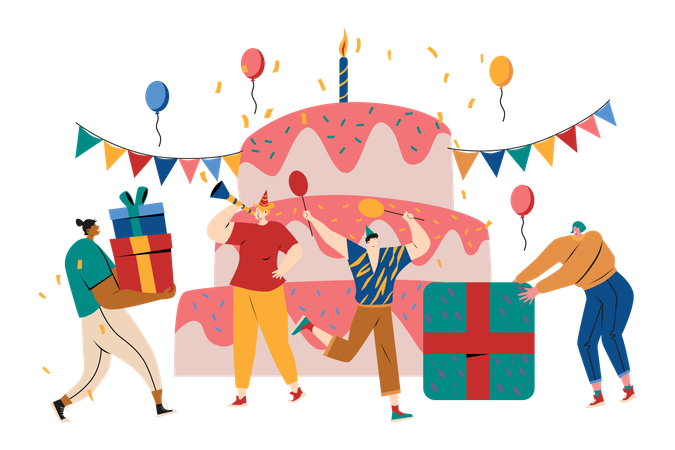 Birthday Party  Illustration