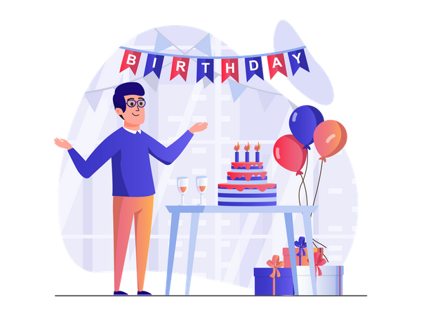 Birthday party  Illustration