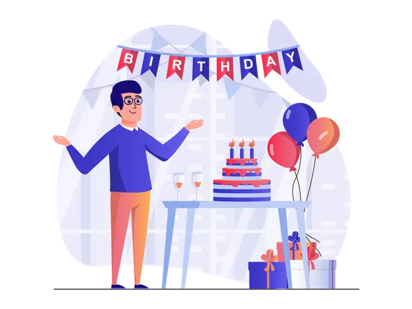 Birthday party  Illustration