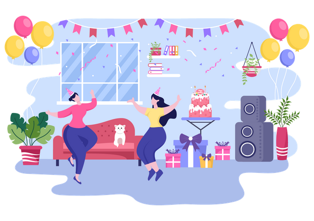 Birthday Party  Illustration