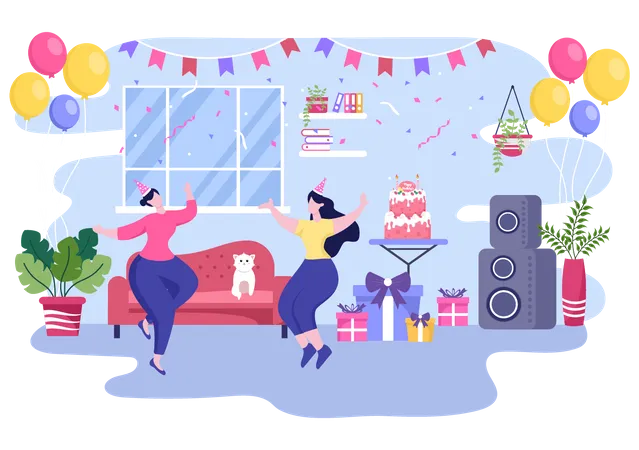 Birthday Party  Illustration