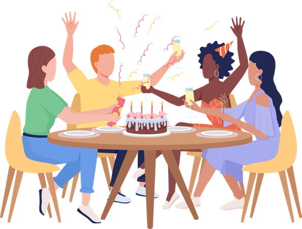 Birthday party s Illustration