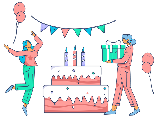 Birthday Post  Illustration