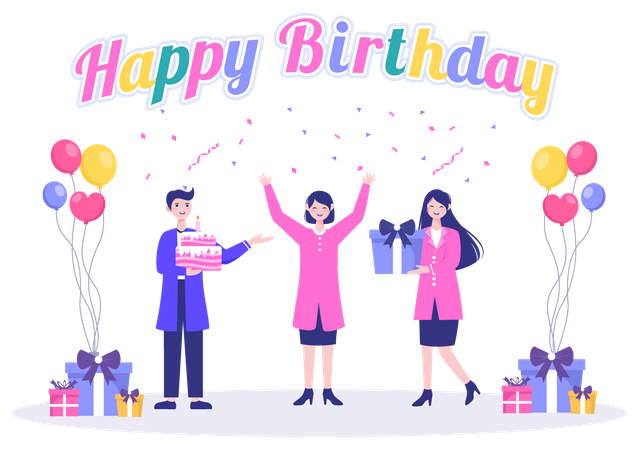 Birthday Surprise  Illustration