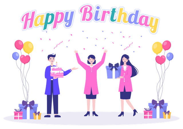 Birthday Surprise  Illustration