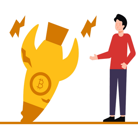 Bitcoin stürzte ab  Illustration