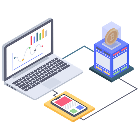 Bitcoin analytics Report  イラスト
