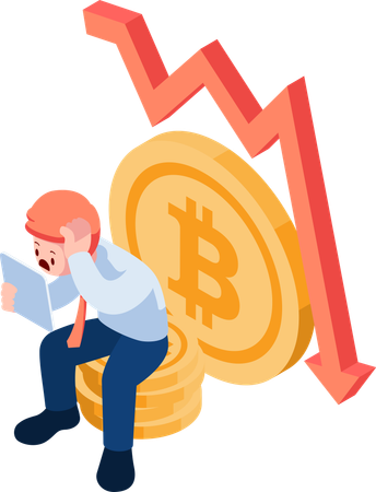 Bitcoin and Crypto Markets Crash  Illustration