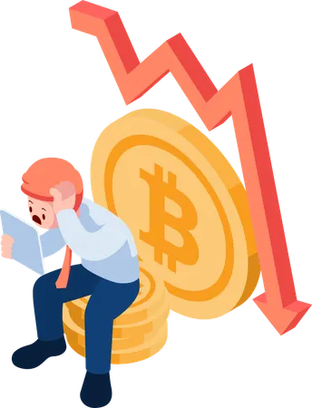 Bitcoin and Crypto Markets Crash  Illustration