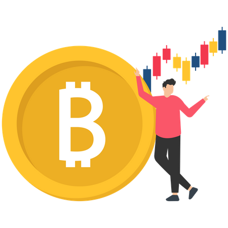 Bitcoin and cryptocurrency investing  Illustration