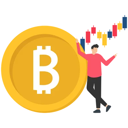 Bitcoin and cryptocurrency investing  Illustration