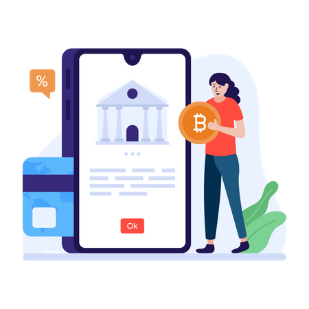 Bitcoin Bank  Illustration