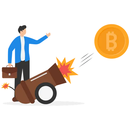 Bitcoin boost  Illustration