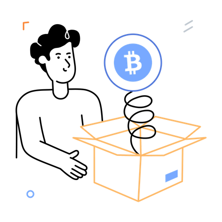 Bitcoin Box  Illustration