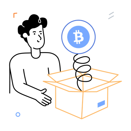 Bitcoin Box  Illustration