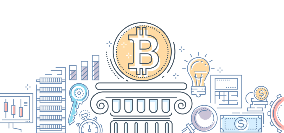 Bitcoin business Illustration