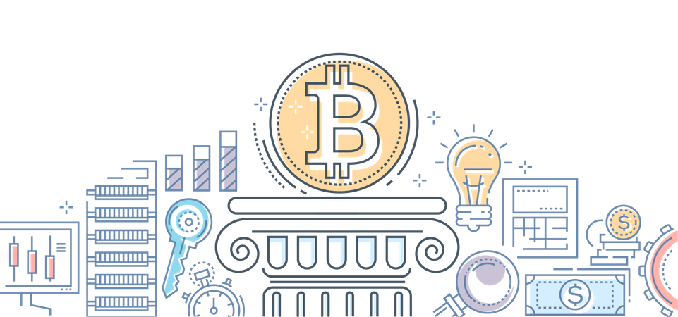 Bitcoin business  Illustration