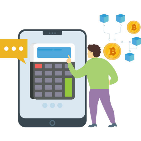 Bitcoin calculation  Illustration