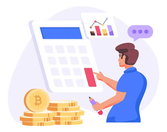 Bitcoin Calculation  Illustration