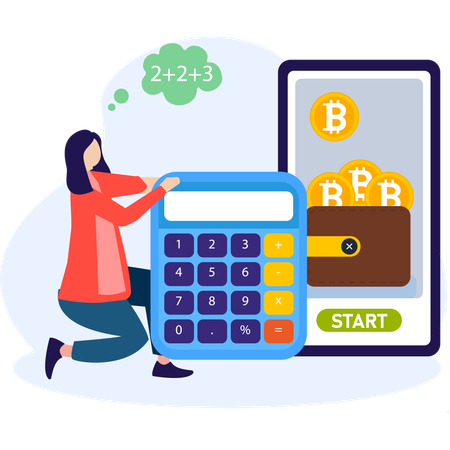 Bitcoin Calculator  Illustration