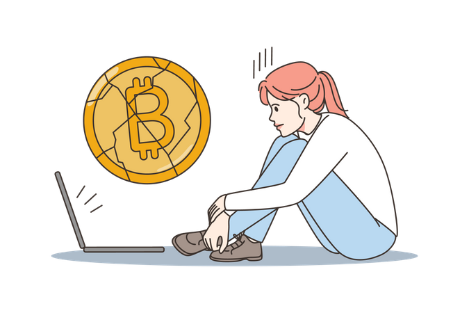 Bitcoin crash  Illustration