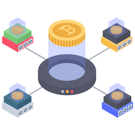 Bitcoin creation Illustration