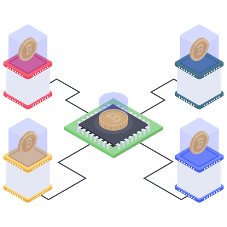 Bitcoin creation  イラスト