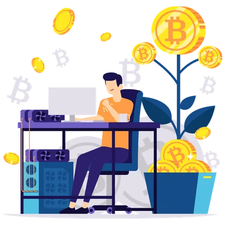 Crescita del bitcoin  Illustration