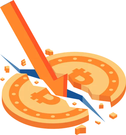 Bitcoin Crisis  Illustration