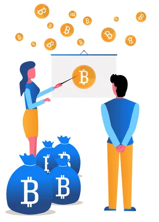 Bitcoin Cryptocurrency  Illustration
