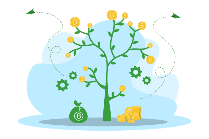 Bitcoin Cryptocurrency  Illustration