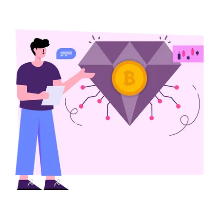 Bitcoin Diamond  Illustration