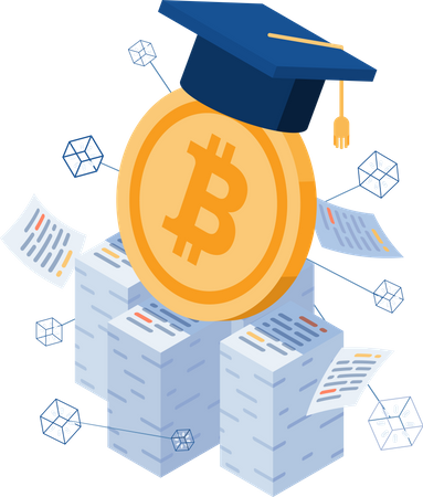 Educação bitcoin  Ilustração