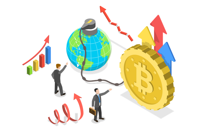 Bitcoin Electricity Consumption  イラスト