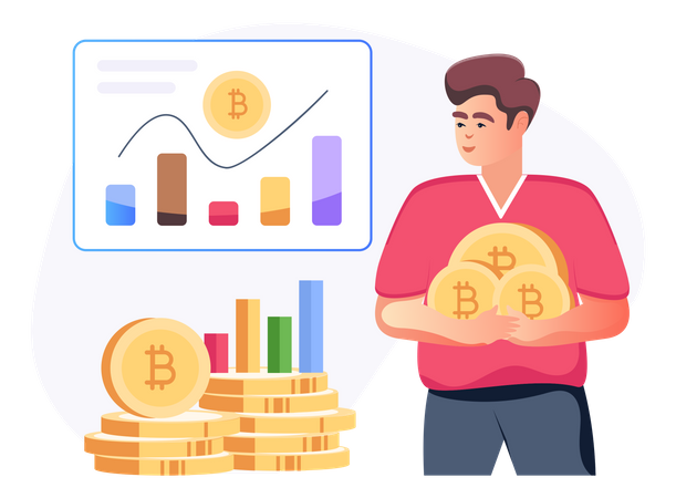 Bitcoin-Anstieg  Illustration