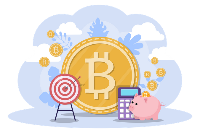 Bitcoin-Ersparnisse  Illustration