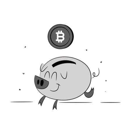Bitcoin-Ersparnisse  Illustration