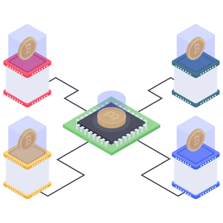 Bitcoin-Erstellung  Illustration