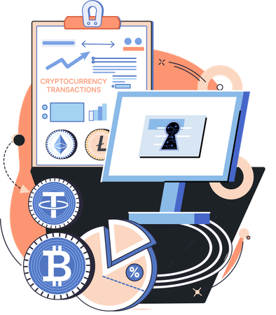 Bitcoin Ethereum platform  Illustration