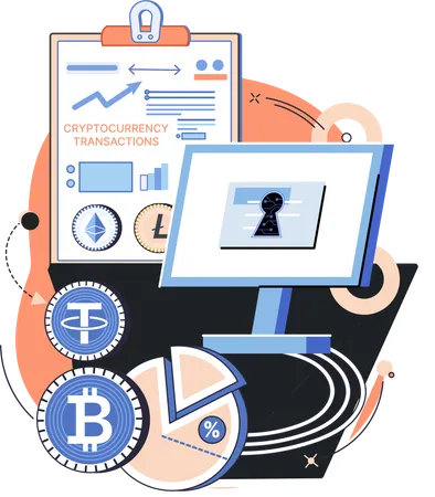 Bitcoin Ethereum platform  Illustration