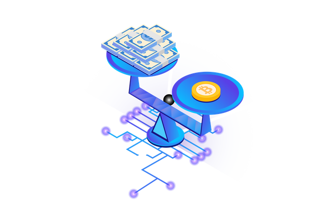 Bitcoin Exchange Rate  Illustration