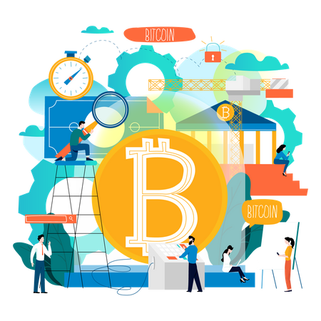 Bitcoin-Forschung  Illustration